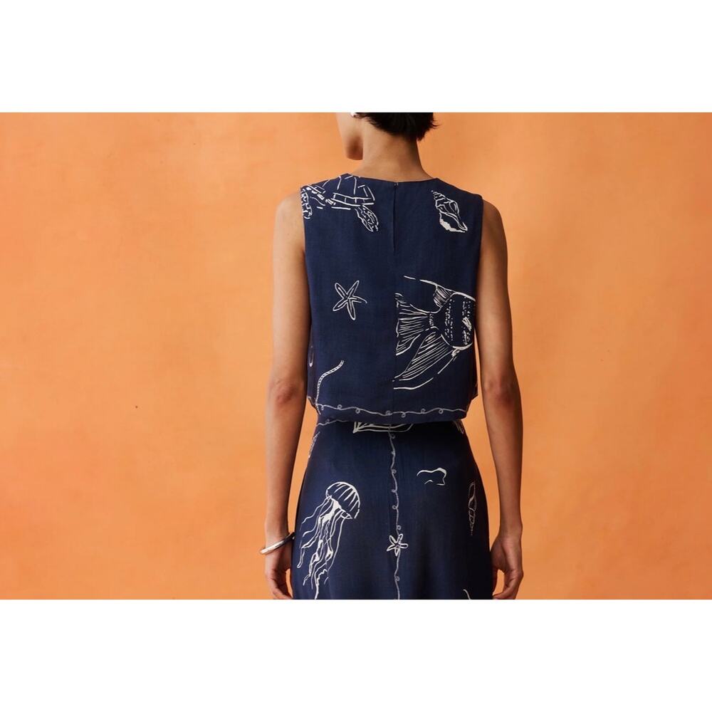 New anaya Sari blue blouse size 10 $147 - Picture 2 of 5